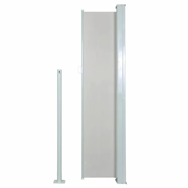 vidaXL Retractable Side Awning 55.1x22x118.1x22 Cream