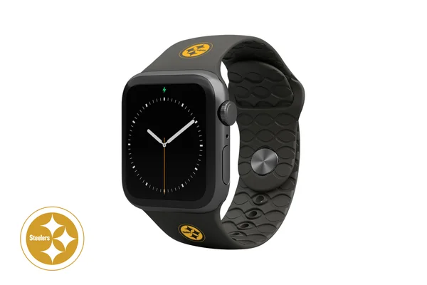 Groove Life Apple Watch Band NFL Pittsburgh Steelers Black in Space Gray - Short - 38mm/40mm