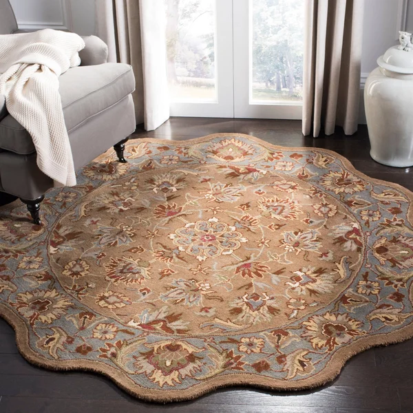 Safavieh Heritage Beige/Blue 6 ft. x 6 ft. Round Area Rug
