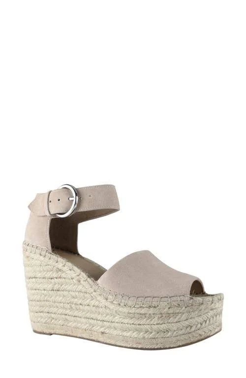 Marc Fisher Ltd Alida Espadrille Platform Wedge - Size 10 in Light Nude at Nordstrom Rack