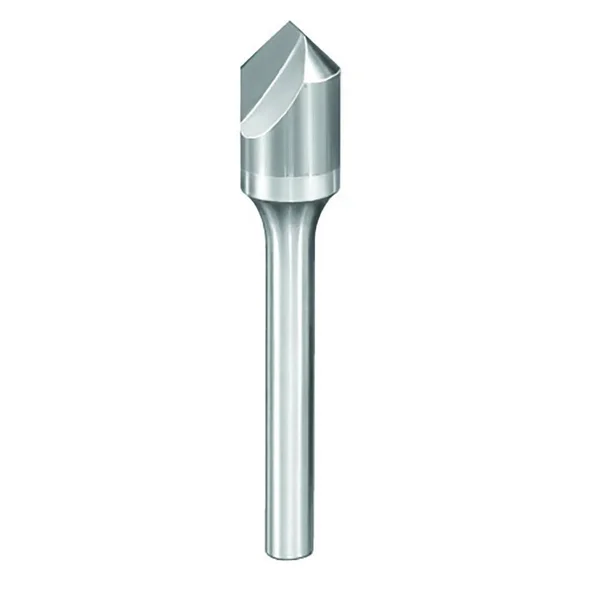 SGS 74022 601 Single Flute Countersink - Uncoated, 1x22 Cutting Diameter, 1/2x22 Shank Diameter, 3-1/4x22 Length, 60 Cutting Angl