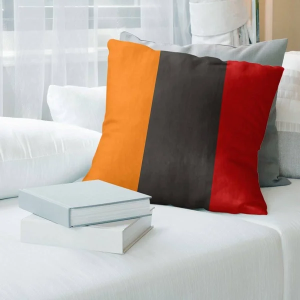 Tampa Bay Tampa Bay Football Stripes Pillow-Faux Suede - 18 x 18 - Square - Zipper Closure - Large - Removable Cover - Accent