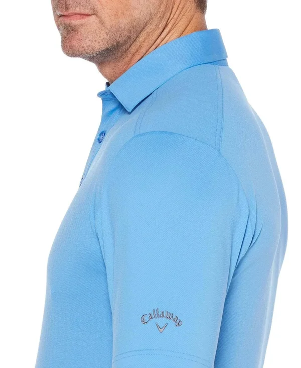 Callaway Men's Cooling Micro Hex Solid Polo Size XL, Marina