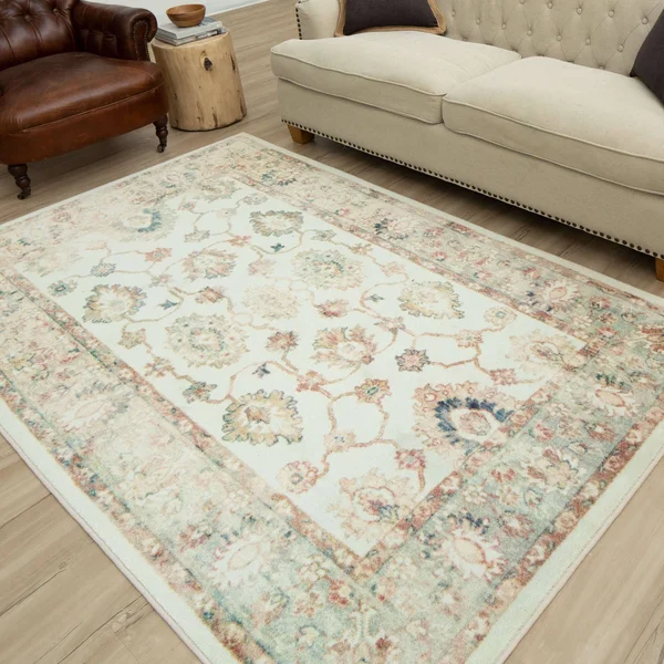 Mohawk Home Lancaster Water 9 ft. x 12 ft. Floral Area Rug