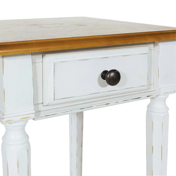 Osp Home Furnishings Medford Side Table, Distressed White