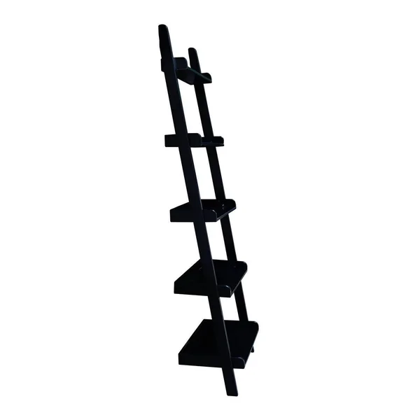 International Concepts Lean To Shelf Unit with 5 Shelves, Black