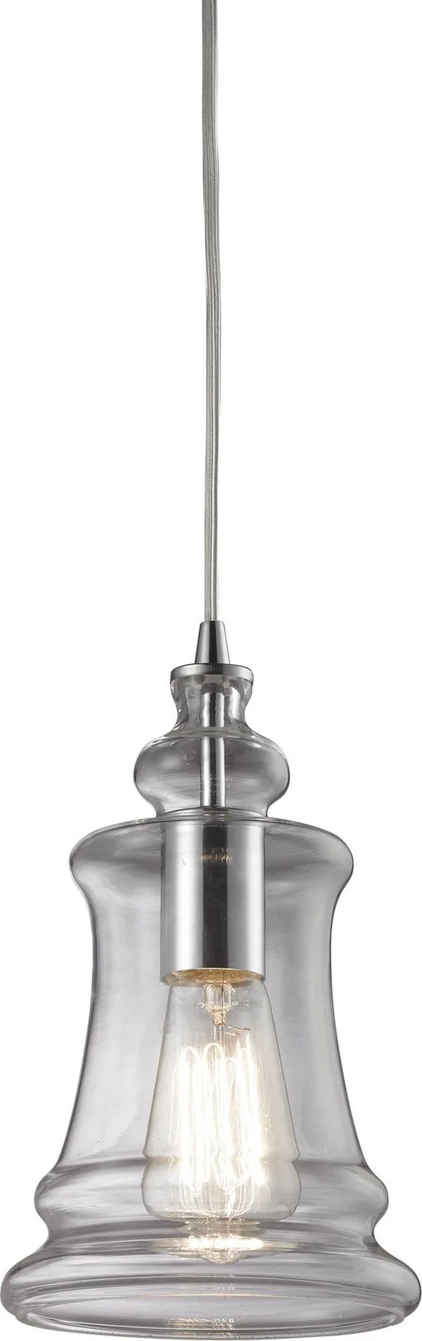 Elk Lighting 60052-1 Menlow Park 1 Light Pendant in Polished Chrome