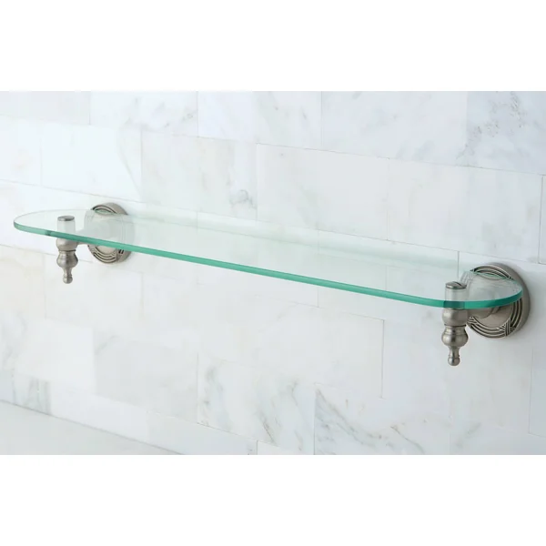 Kingston Brass BA9919SN Templeton Glass Shelf - Satin Nickel