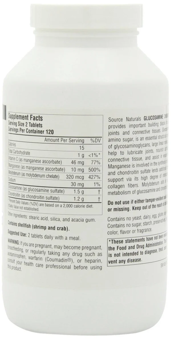 Source Naturals Glucosamine Chondroitin, Extra Strength, Tablets - 240 tablets