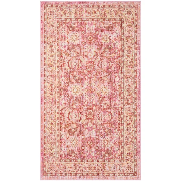 Safavieh WDS341B Windsor Pink - Orange Area Rug - 6& x 6& Square