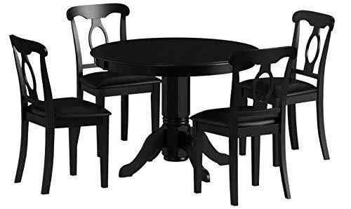 Angel Line 5-Piece Lindsey Dining Set, Black