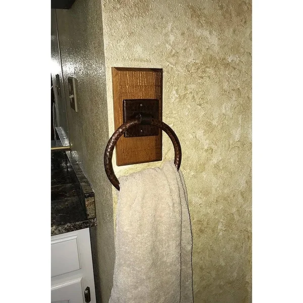 Premier Copper Products TR7DB - 7x22 Hand Hammered Copper Towel Ring