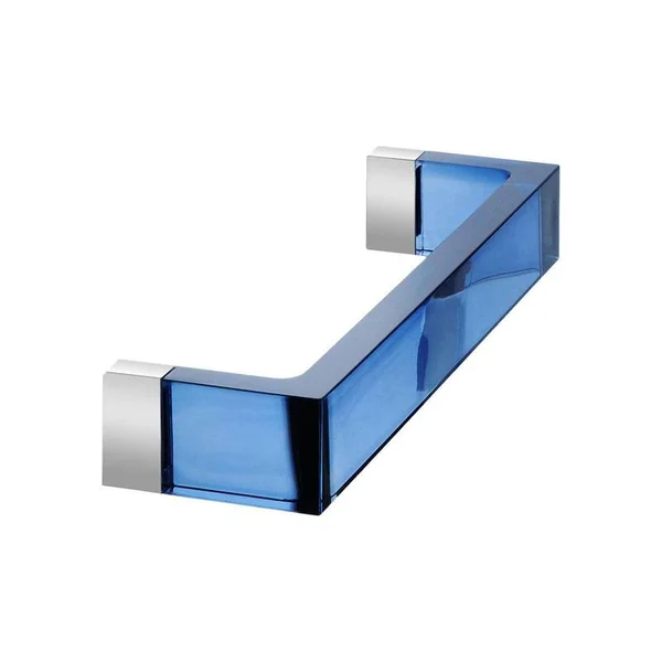 Kartell Rail 17.72 inch by Laufen Transparent Sunset Blue Towel Rack