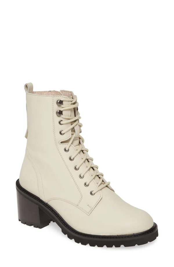 Women's Seychelles Irresistible Combat Boot, Size: 7, White