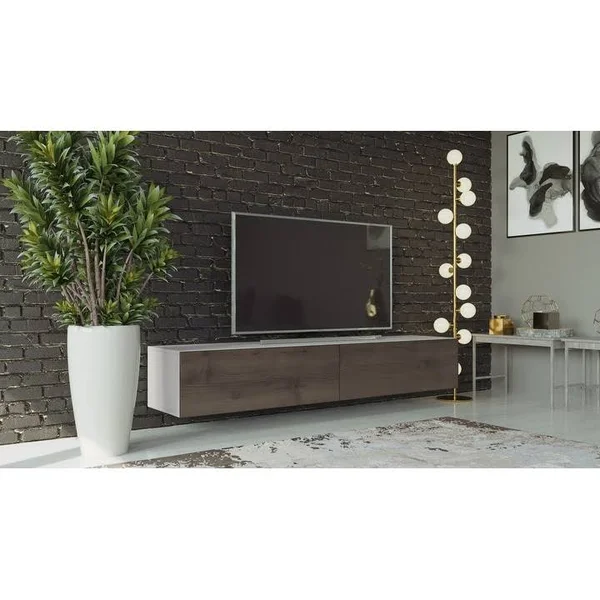 VVR Homes GOVI RTV TV Stand - Black/White