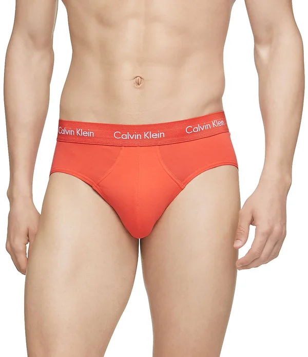 Calvin Klein Cotton Stretch Solid Hip Briefs 3-Pack - M