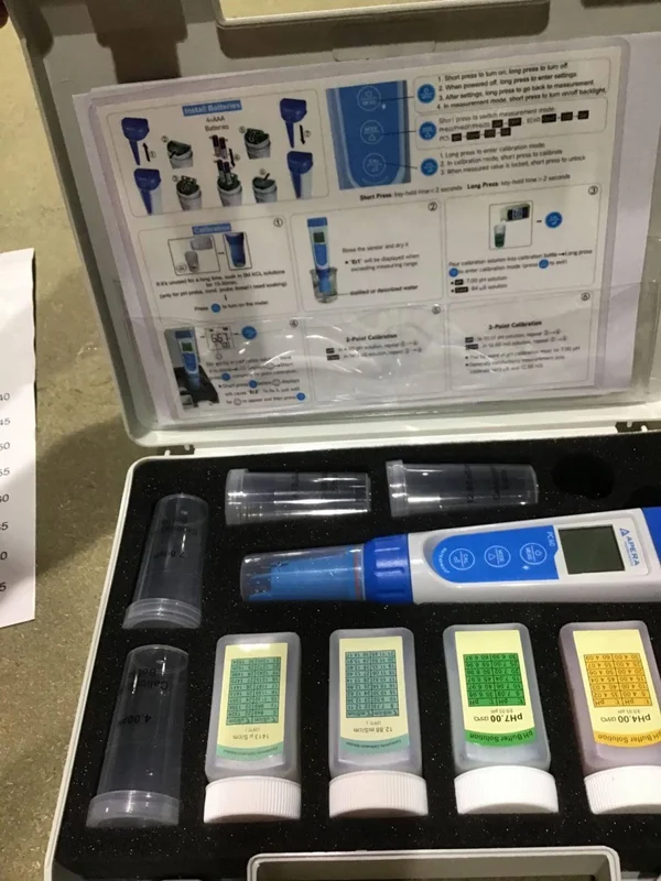Apera Instruments AI316 Multi-Parameter Pocket Tester - Replaceable Probe, PC60 Premium 5-in-1 Waterproof pH/Conductivity/TDS/Sal