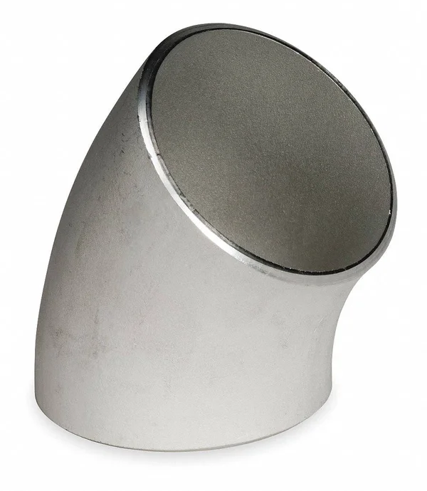 Smith-Cooper 316L Stainless Steel Long Radius Elbow, 45 Degrees, 2-1/2 in Pipe Size - Pipe Fitting, Schedule 40 F Model: 4381020