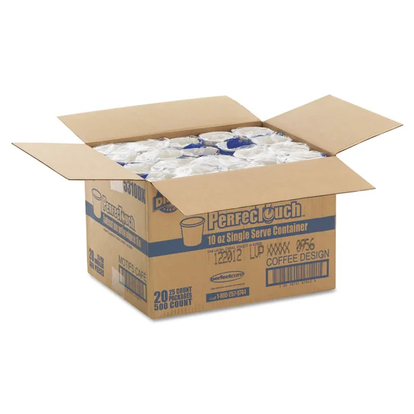 Dixie Hot Cups, Paper, 10oz, Coffee Dreams Design, 500/Carton