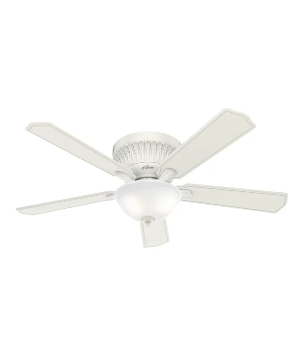 Hunter 59549 54 in. Chauncey Fresh White Ceiling Fan with LED Light Kit and Remote Control