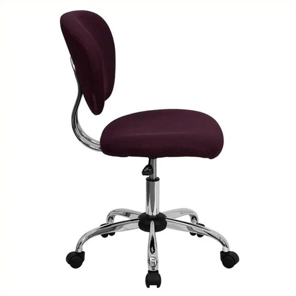 Scranton & Co Mid-Back Mesh Task Office Chair in Burgundy - SC-457581