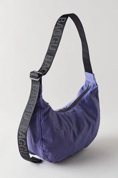 Baggu Medium Crescent Nylon Shoulder Bag in Blue - Women's at Urban Outfitters