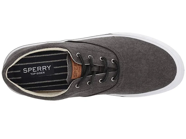 Sperry Men's Striper II CVO Salt Washed Sneaker - Black - 11
