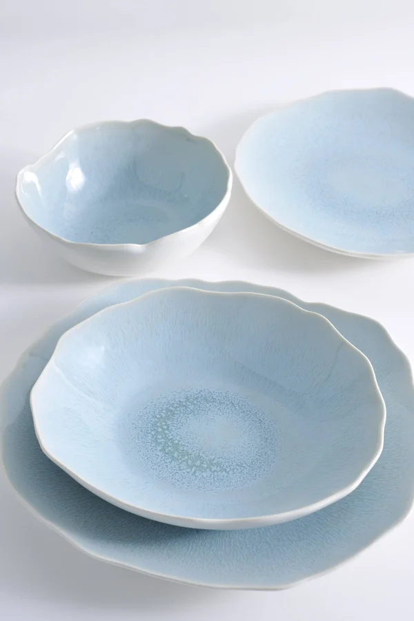 Jars Plume Dinner Plate - White Pearl