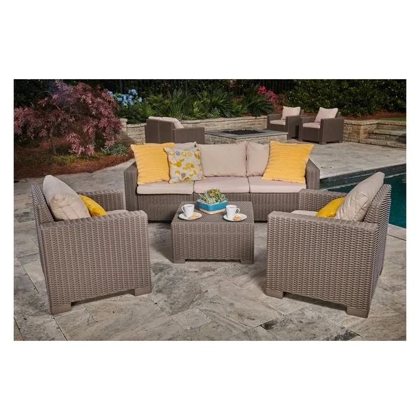 Keter California All-Weather Resin Outdoor Patio Coffee Table - Cappuccino