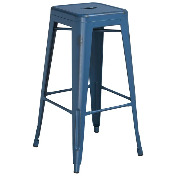 Flash Furniture Contemporary Tufted Adjustable Height Barstool with Chrome Base - Brown Fabric