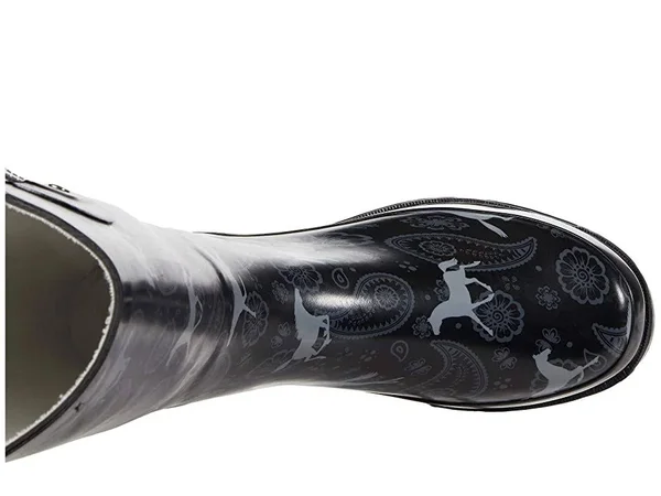 Western Chief Printed Tall Rain Boot Blue Mustang - M, 8