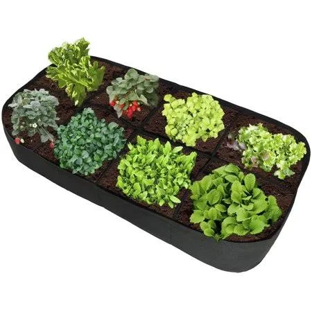 Rectangle Raised Garden Bed, Fabric Raised Garden Bed Bags Planting Container Grow Bag Planter Pot Bed for Plants Flowers and Ve
