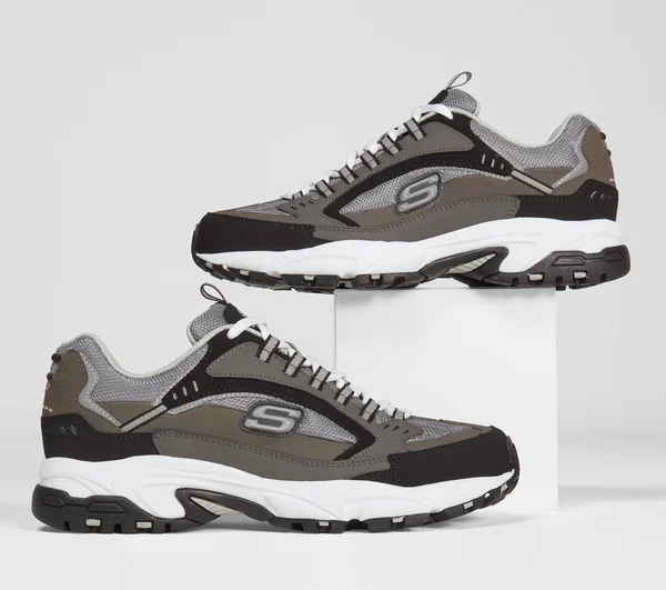 Skechers Stamina Cutback Men's Shoes, 9.5, Charcoal Black