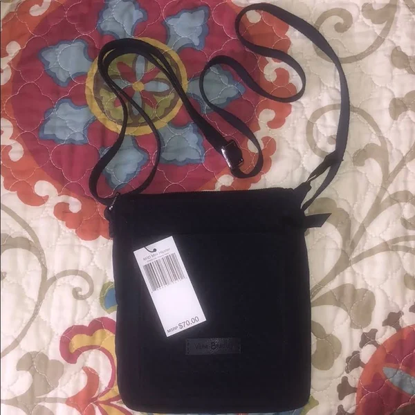 Vera Bradley : RFID Mini Hipster in Microfiber Classic Navy