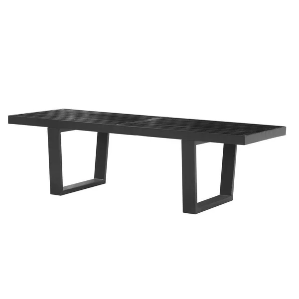 Fine Mod Imports Wood Bench 48x22 Black