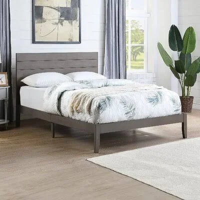 Damaris Queen Platform Bed Red Barrel Studio Color: Gray