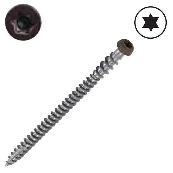FastenMaster FMTR3-212-1050SLWB TrapEase 3 Composite Deck Screw, 2.5x22