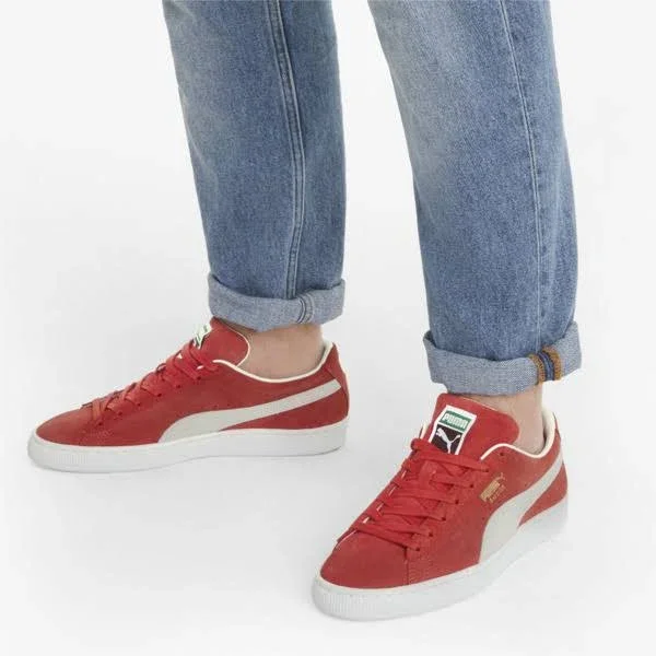Puma Suede Classic Xxi - Men's Red/White Size 08.0 - Mens