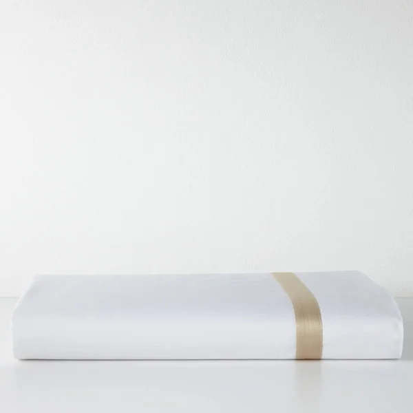 Matouk Lowell Flat Sheet - Full/Queen - Chocolate