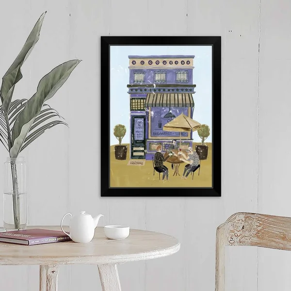 Local Cafe II - Black Framed Wall Art, 18x24, Great Big Canvas