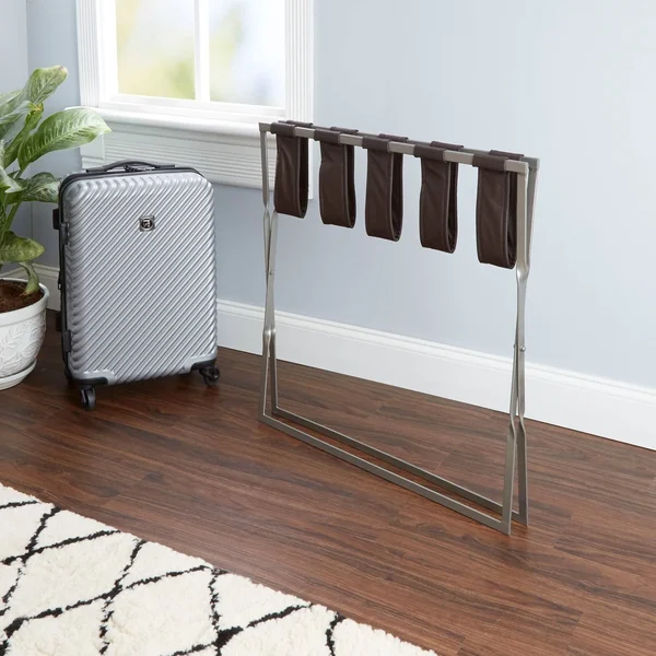 Silverwood Dylan Metal Folding Luggage Rack in Silver