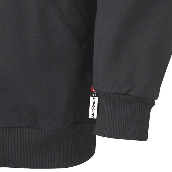 Pioneer V2570270-7XL Flame Resistant Heavyweight Safety Hoodie - Zip Style, Black, 7XL