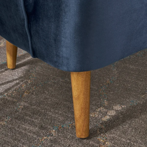 Scarlett Modern Velvet Club Chair, Seafoam Blue