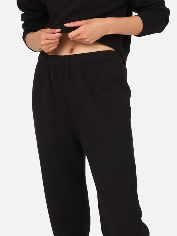 Fleece Relaxed Sweatpant Jet Black, XL