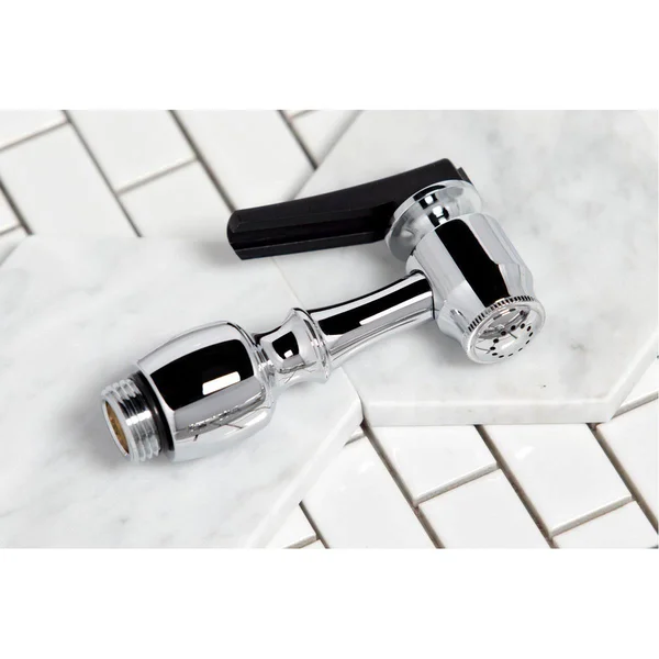 Kingston Brass Ks1271txbs French Country Kitchen Bridge Faucet with Brass Sprayer - Chrome
