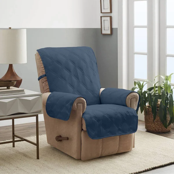 Innovative Textile Solutions 1-Piece Hampton Diamond Secure Fit Sofa Furniture COVER - Celadon