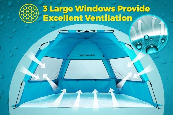 Alvantor Beach Tent Super BlueCoast Umbrella Outdoor Sun Shelter Cabana Pop-up.