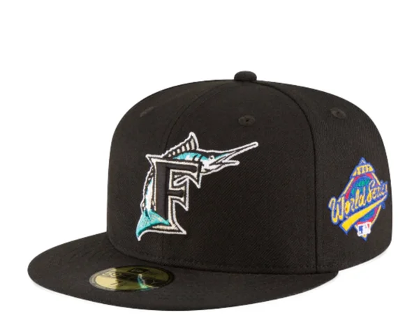 New Era Florida Marlins Black 1997 World Series Wool 59FIFTY Fitted Hat