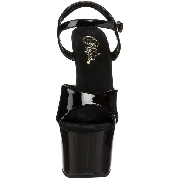 Pleaser Sky-309 - 7x22 Spike Heel Platform Sandal - Black 8