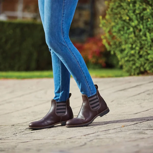 Dublin Arles Stripe Pull on Boots Brown Ladies 9.5